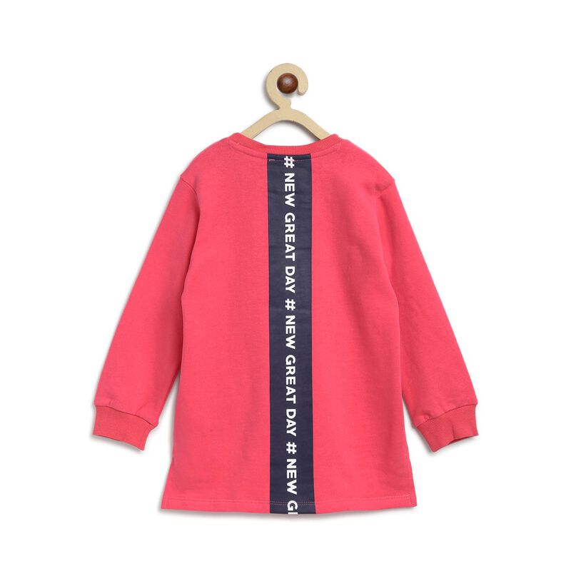 Girls Dark Blue Printed Sweatshirt with Leggings Set image number 1